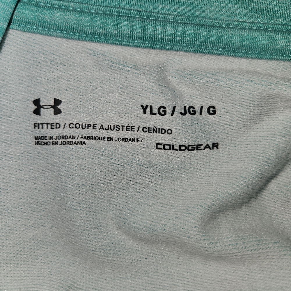 Under Armour Girls Teal & Purple 1/4 Zip-Up Pullover - Size Youth Large - Picture 7 of 7